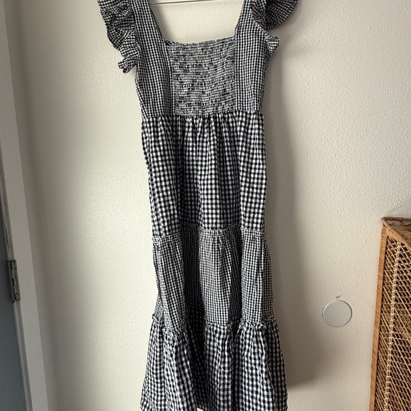 NWT J Gee Dress Women S Black White Check Peasant - Picture 15 of 15